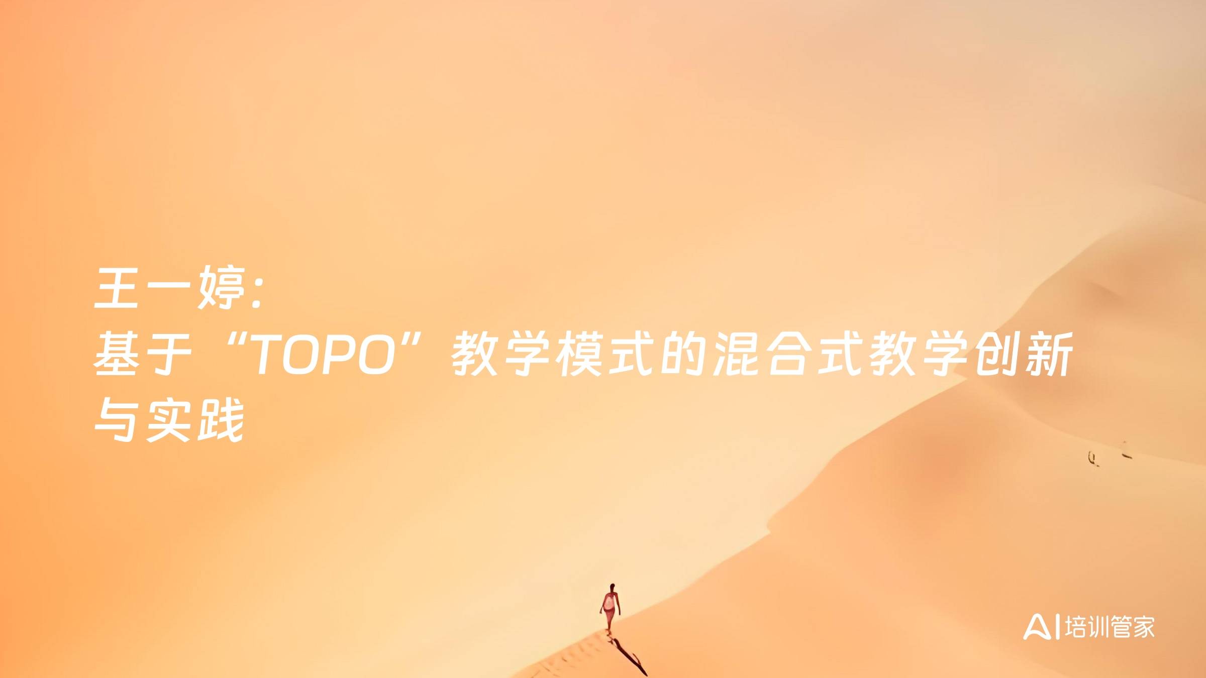 王一婷：基于“TOPO”教学模式的混合式教学创新与实践