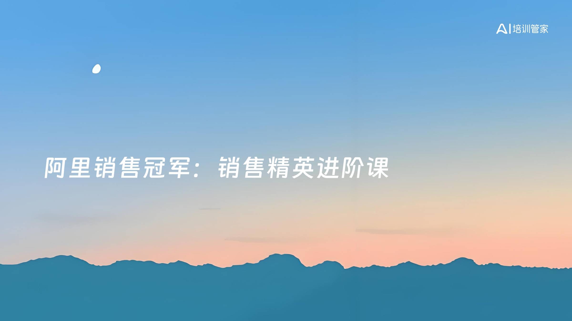 阿里销售冠军：销售精英进阶课