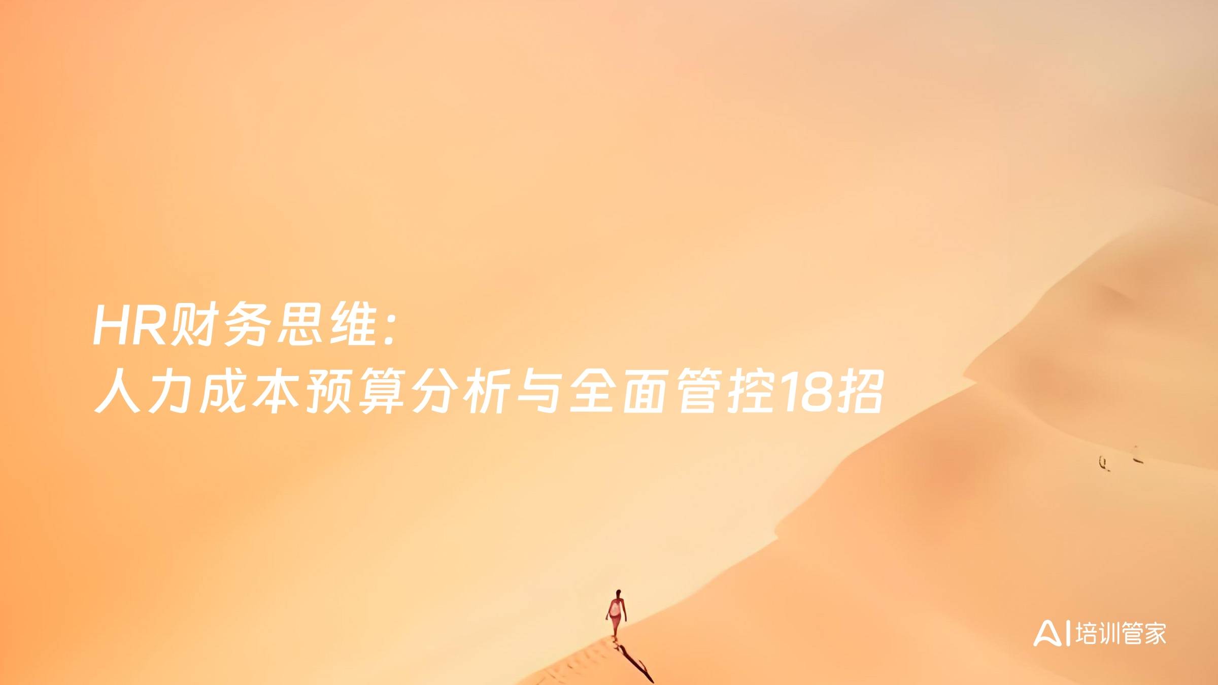 HR财务思维：人力成本预算分析与全面管控18招