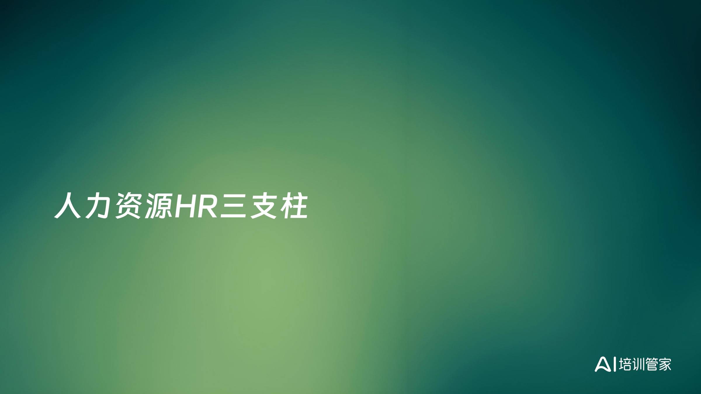 人力资源HR三支柱