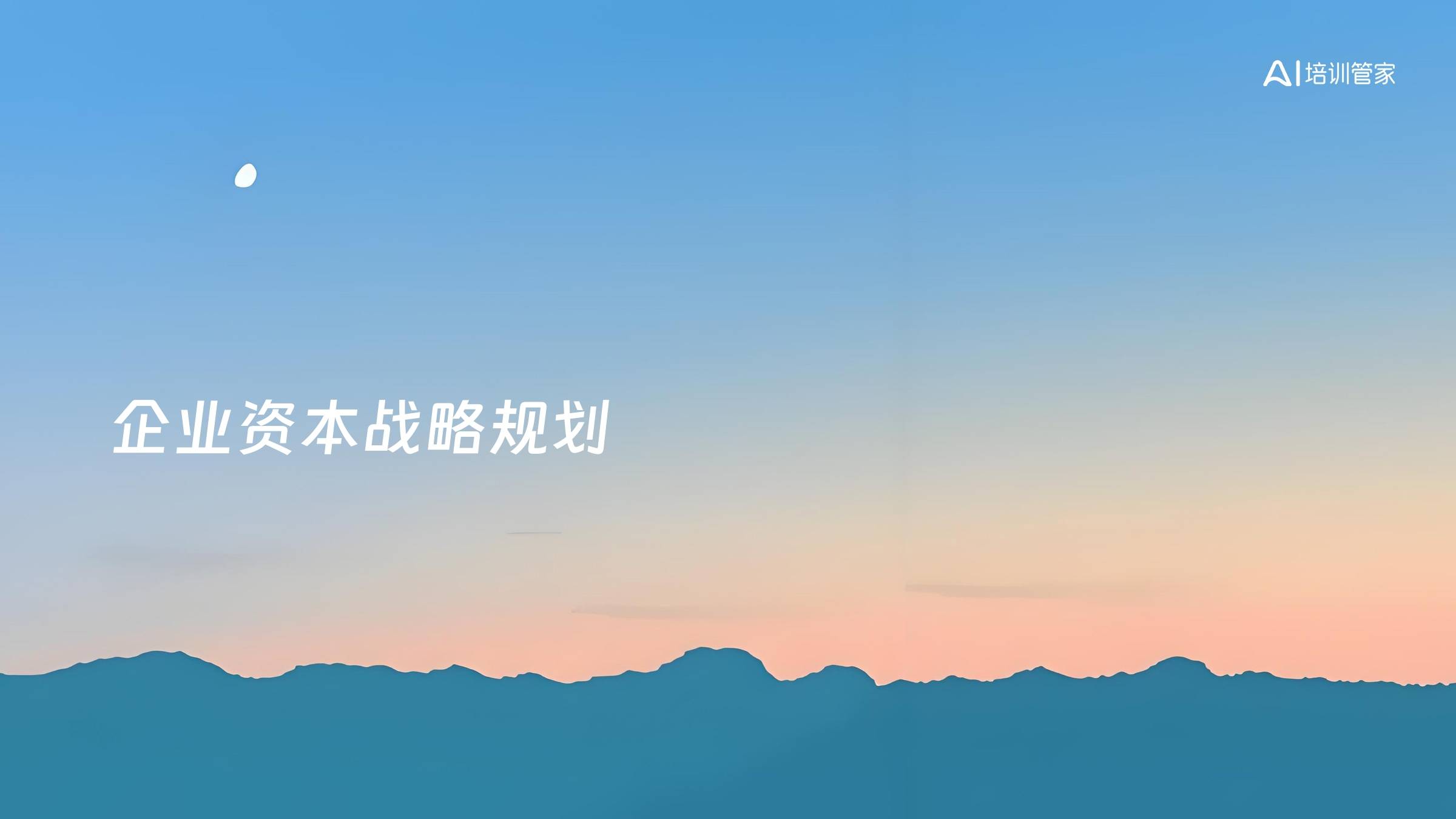 企业资本战略规划