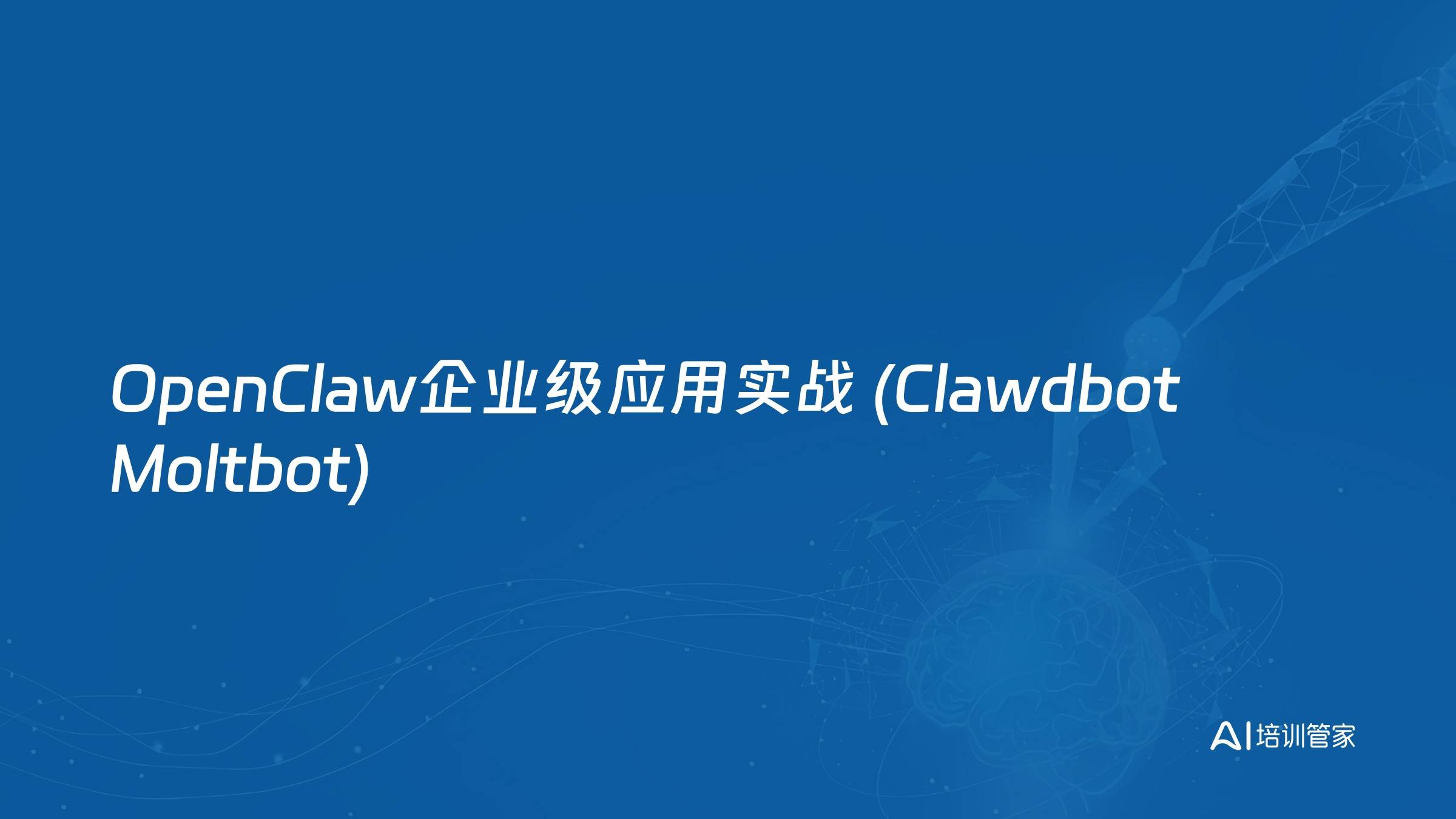 OpenClaw企业级应用实战 (Clawdbot Moltbot)