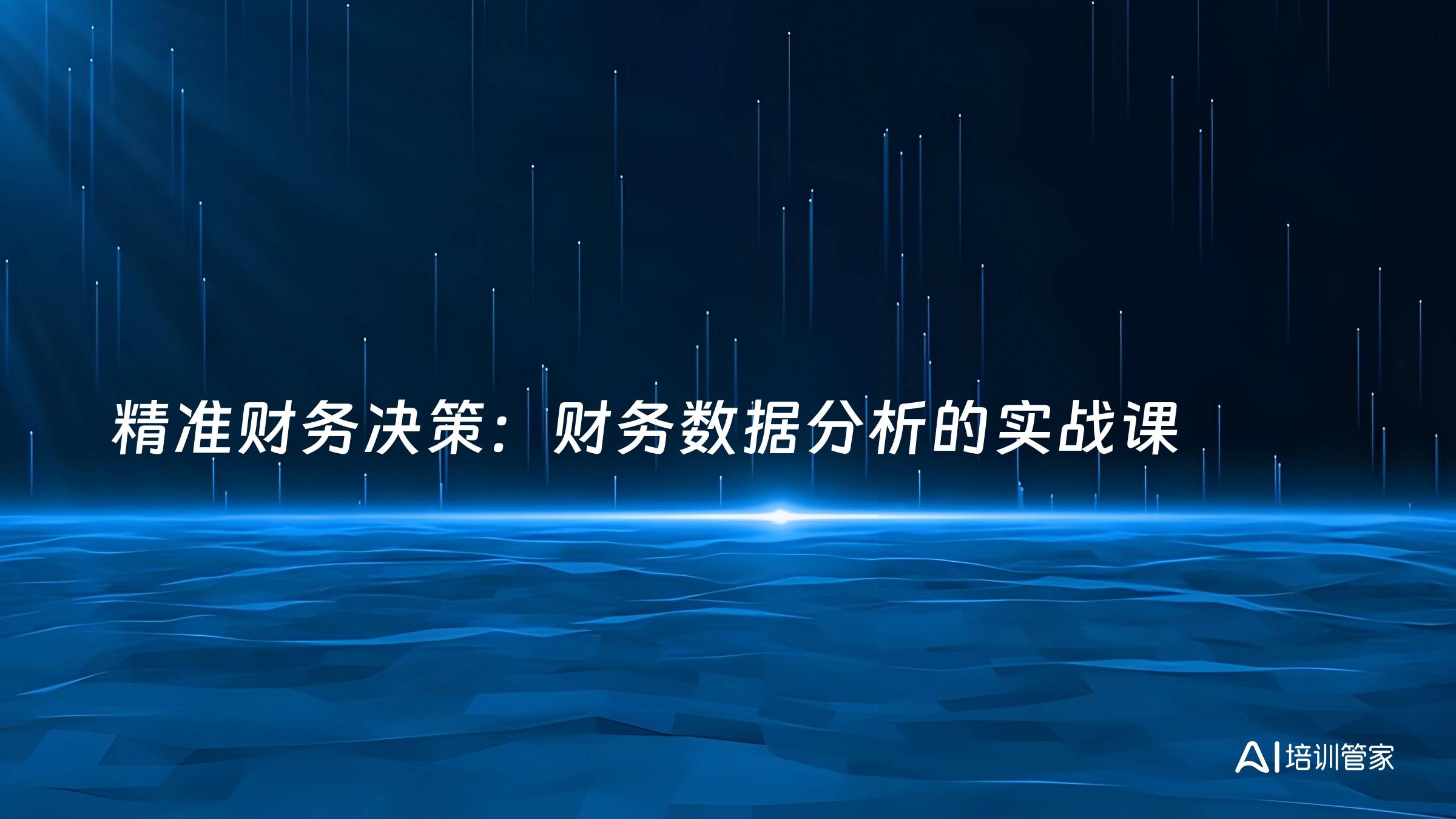精准财务决策：财务数据分析的实战课