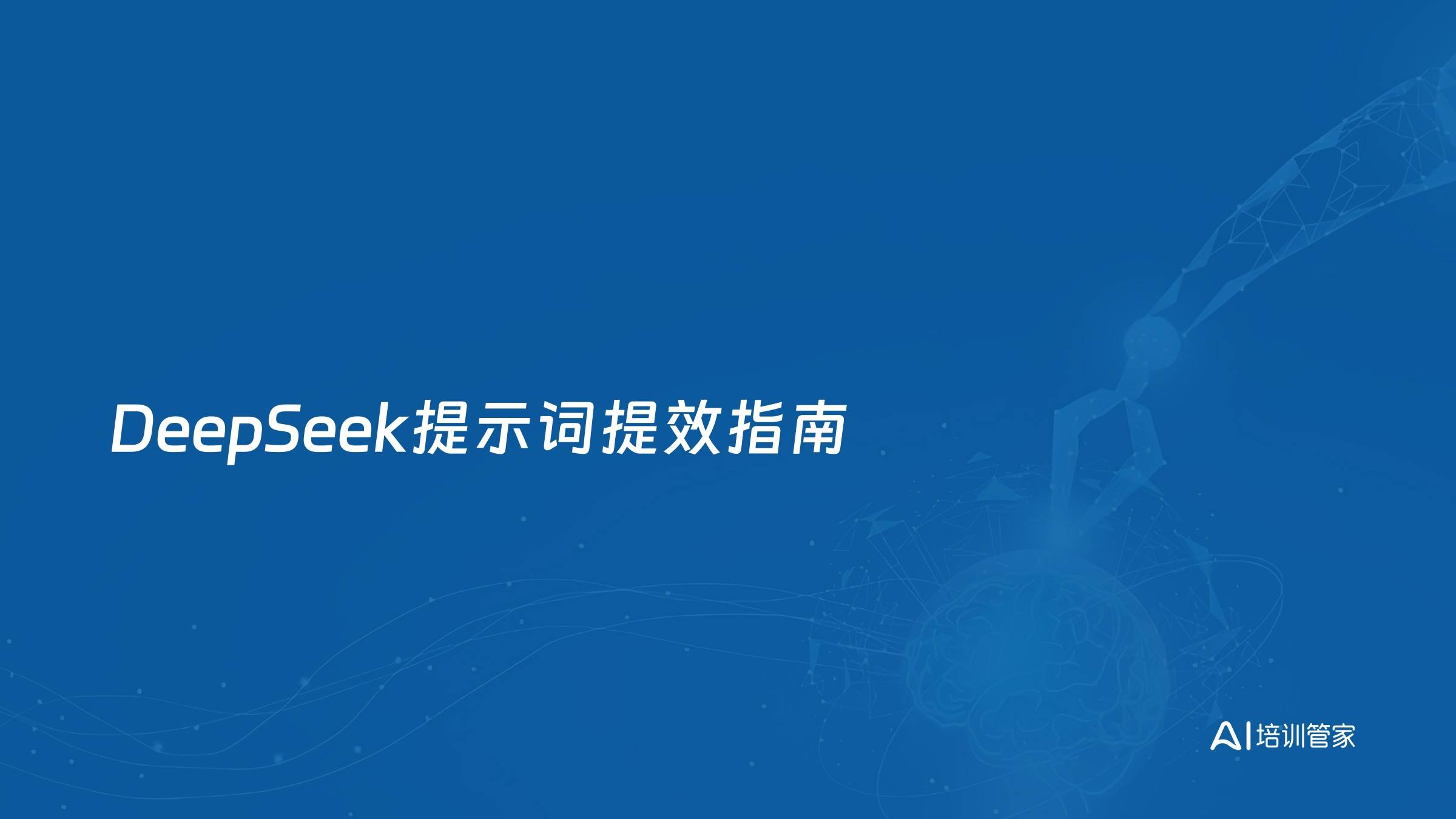 DeepSeek提示词提效指南
