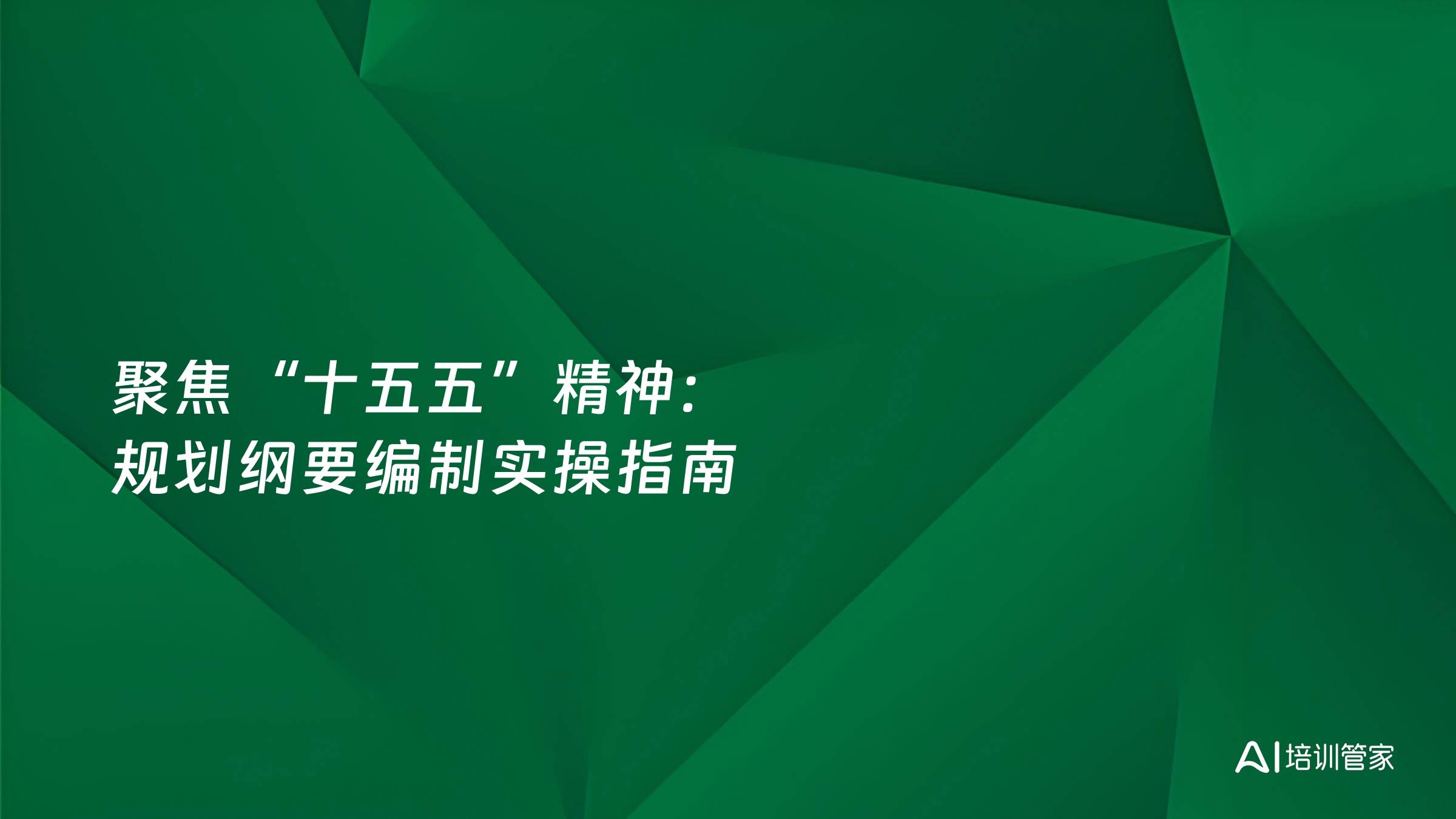 聚焦“十五五”精神：规划纲要编制实操指南