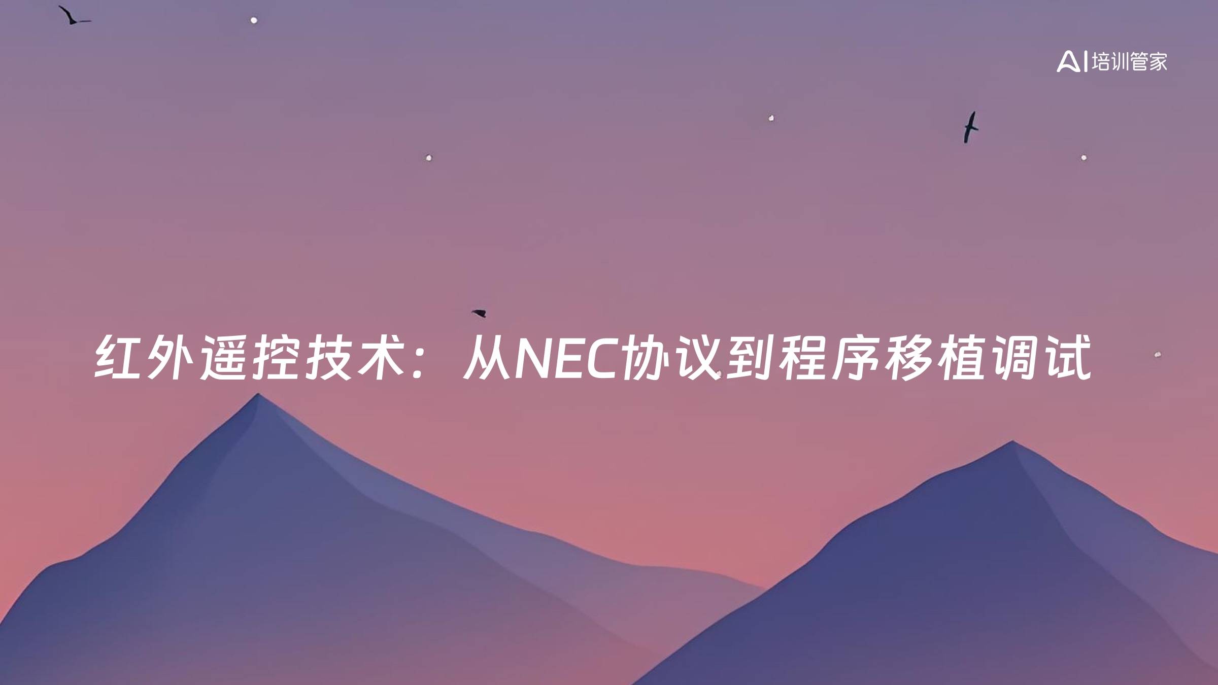 红外遥控技术：从NEC协议到程序移植调试