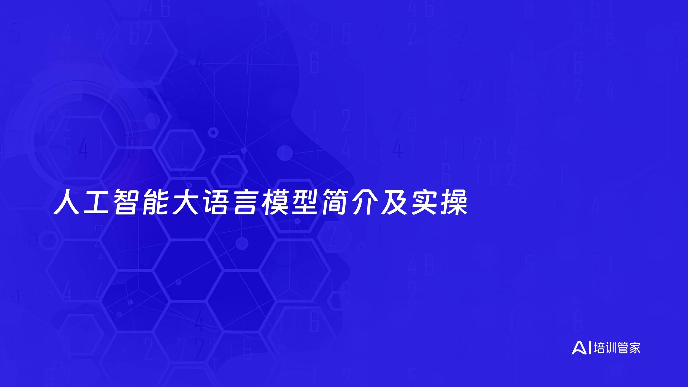 人工智能大语言模型简介及实操
