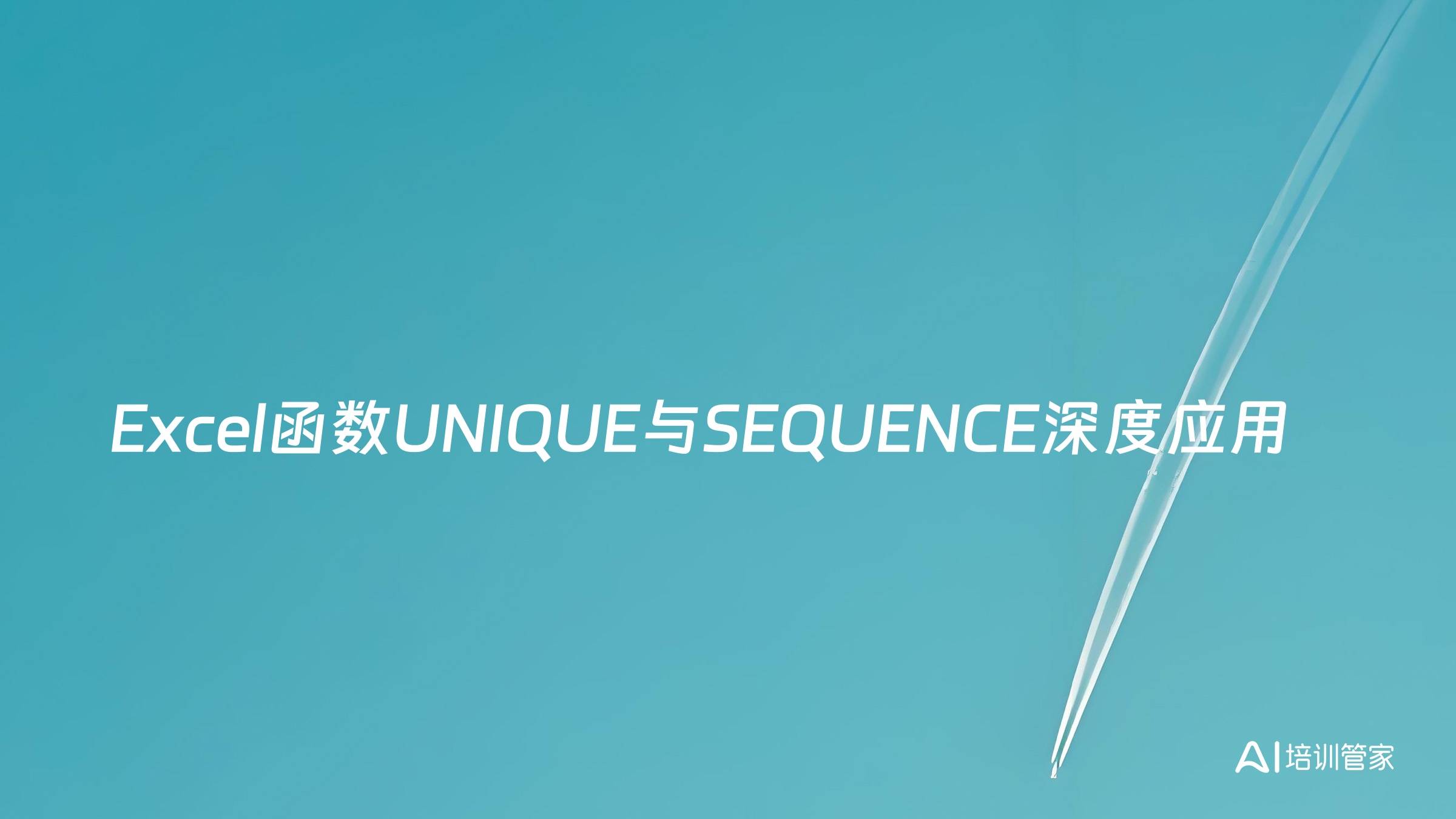 Excel函数UNIQUE与SEQUENCE深度应用