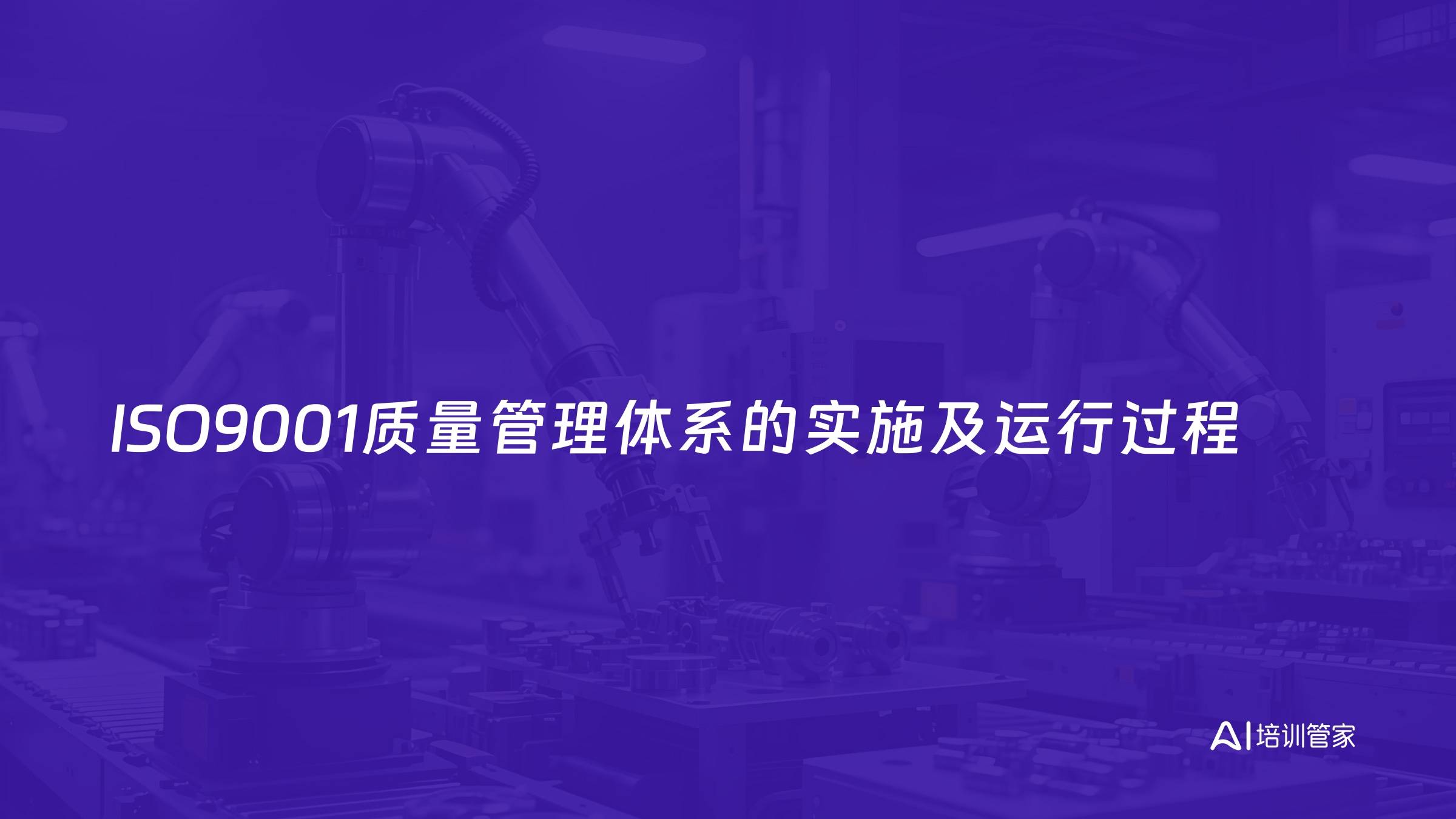 ISO9001质量管理体系的实施及运行过程