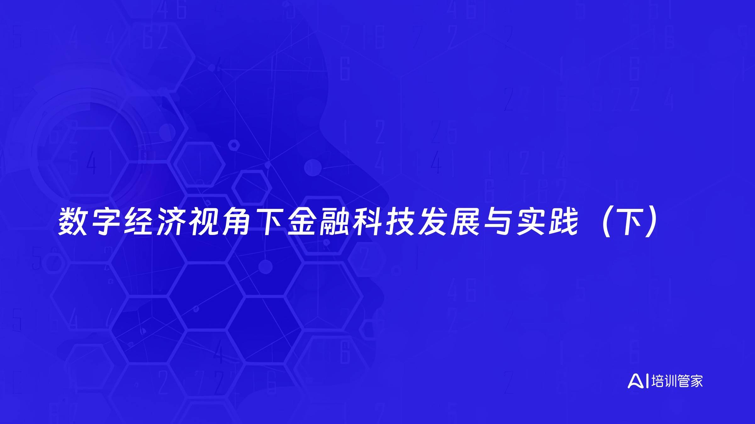 数字经济视角下金融科技发展与实践（下）