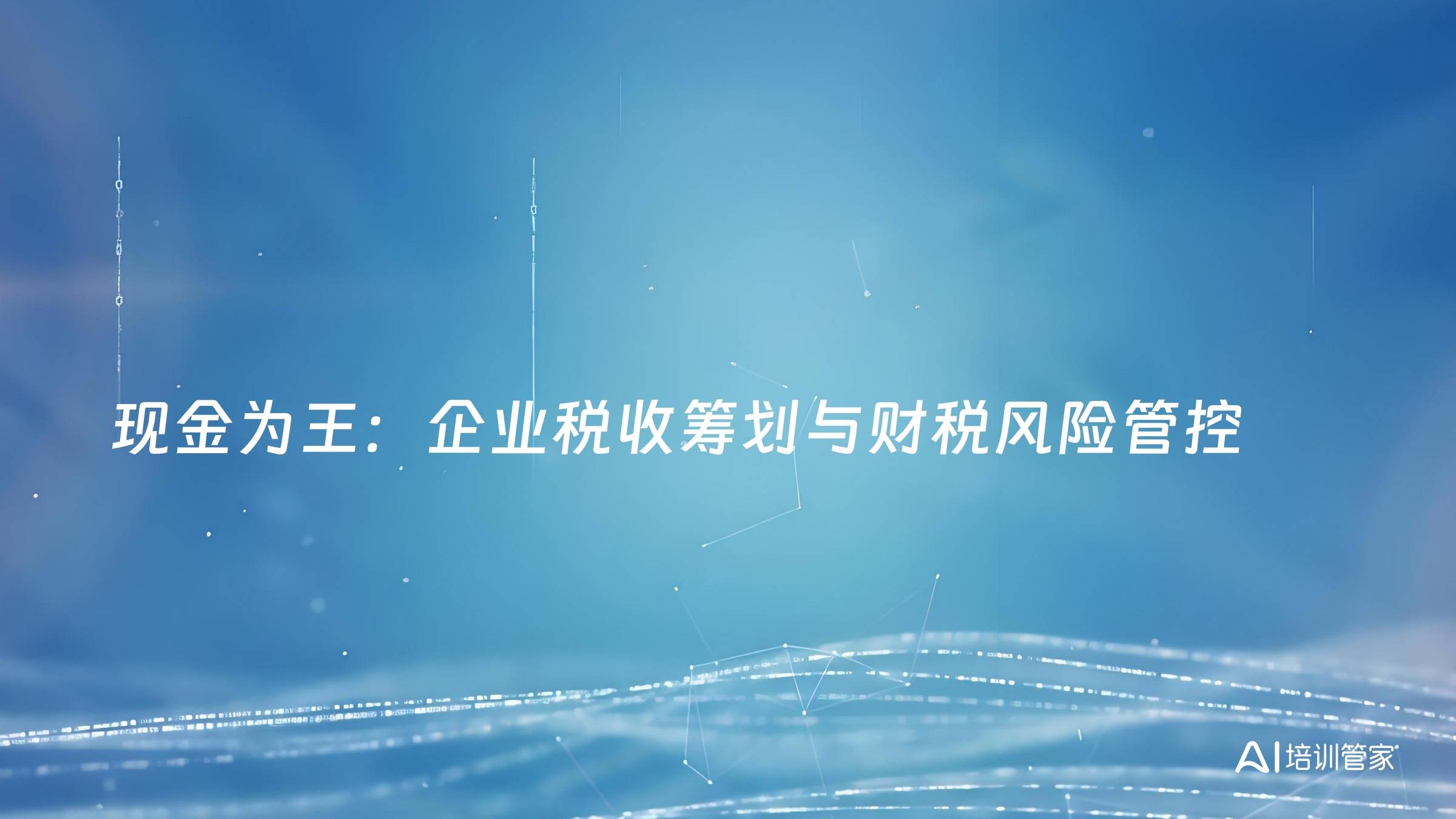 现金为王：企业税收筹划与财税风险管控
