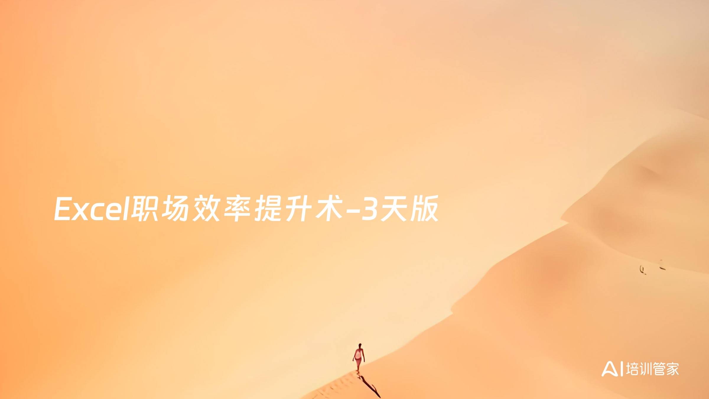 Excel职场效率提升术-3天版