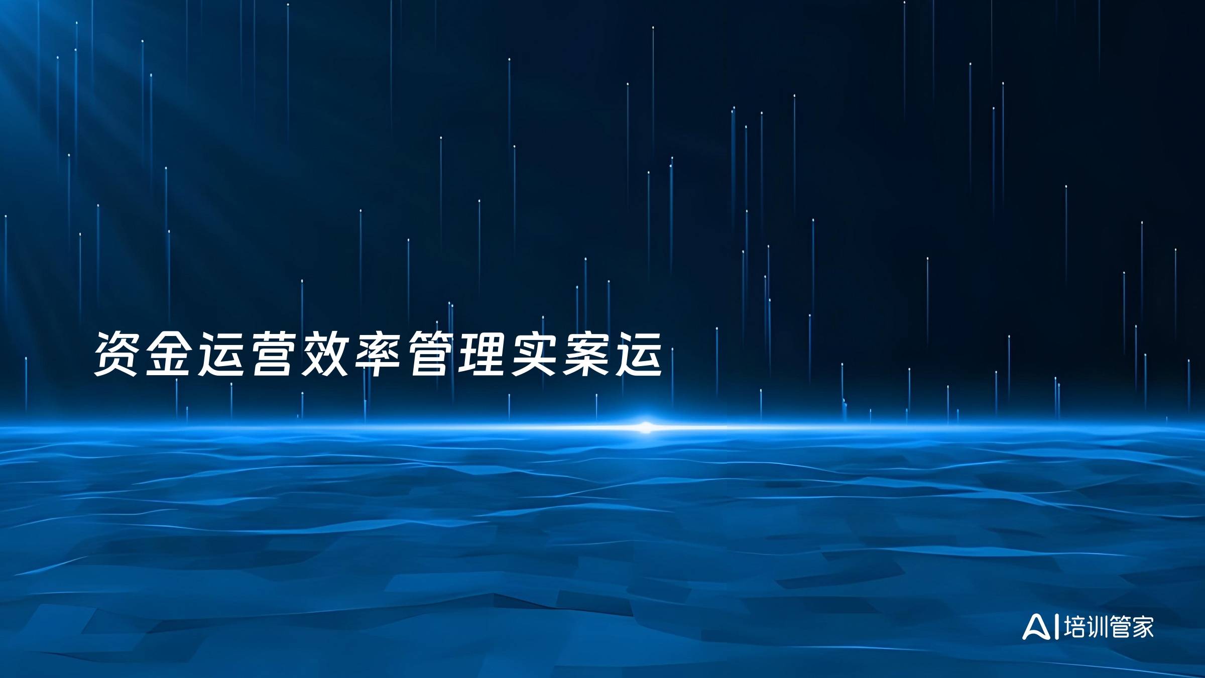 资金运营效率管理实案运
