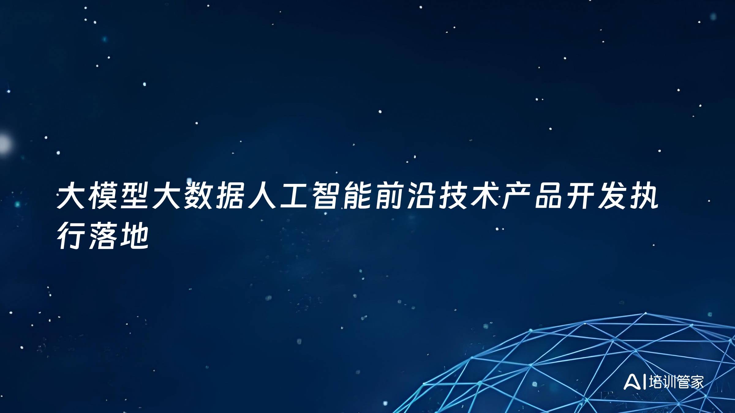 大模型大数据人工智能前沿技术产品开发执行落地