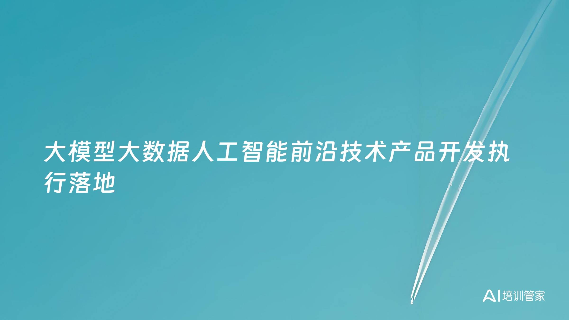 大模型大数据人工智能前沿技术产品开发执行落地
