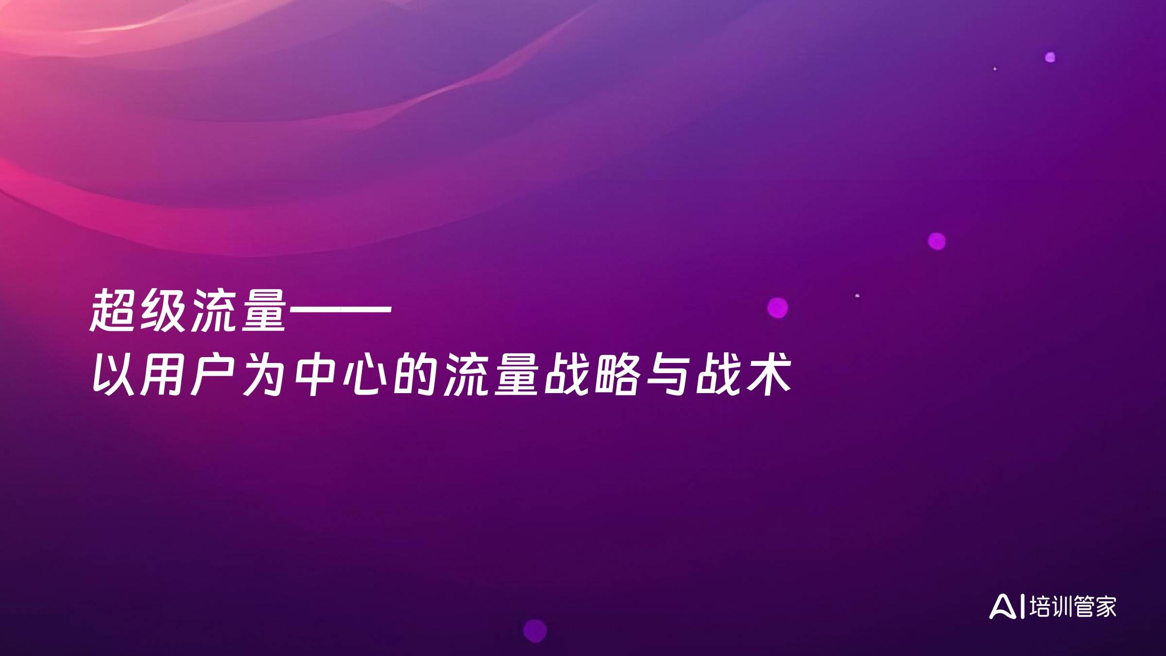 超级流量——以用户为中心的流量战略与战术