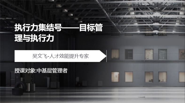 执行力集结号——目标管理与执行力