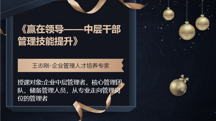 《赢在领导——中层干部管理技能提升》