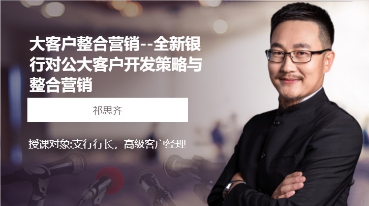 大客户整合营销--全新银行对公大客户开发策略与整合营销