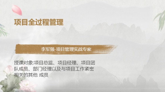 项目全过程管理