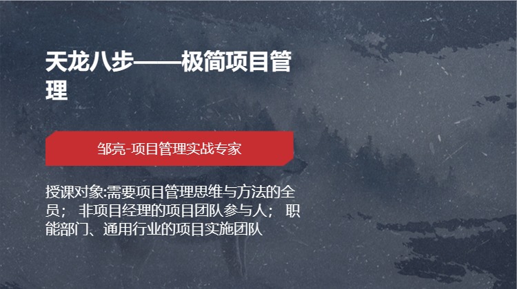 天龙八步——极简项目管理