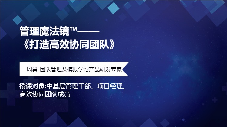 管理魔法镜™《打造高效协同团队》