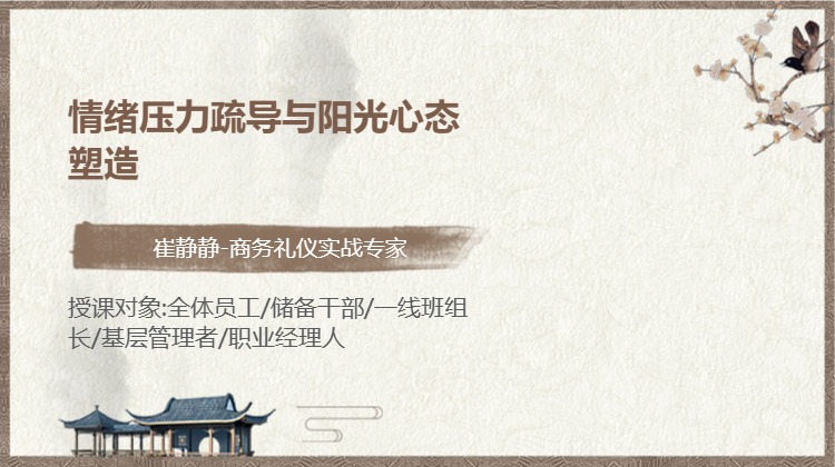 情绪压力疏导与阳光心态塑造