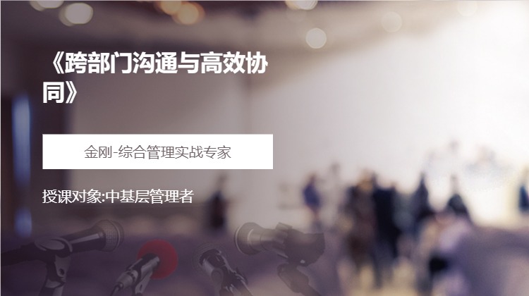 《跨部门沟通与高效协同》