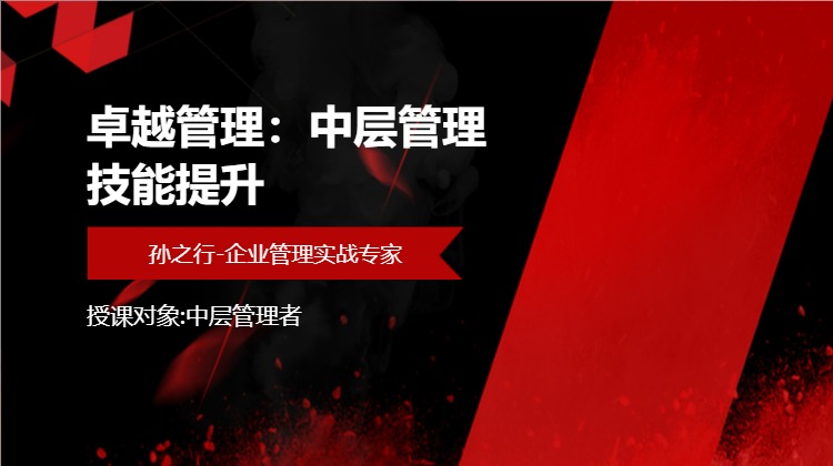 卓越管理：中层管理技能提升