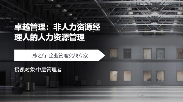 卓越管理：非人力资源经理人的人力资源管理